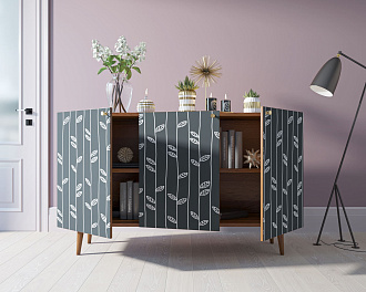 Комод "Berber" три дверки 18 принт арт BB01/Print_18