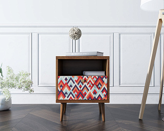 Тумбочка "Berber" с одним ящиком 2 принт арт BB06/Print_02