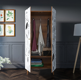 Шкаф малый двухстворчатый "Berber" принт 9 арт BB08/Print_09