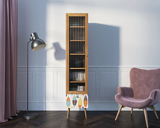 Буфет "Berber" одностворчатый с ящиком принт 48 арт BB48/Print_48