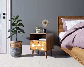 Тумбочка "Berber" с одним ящиком 14 принт арт BB06/Print_14