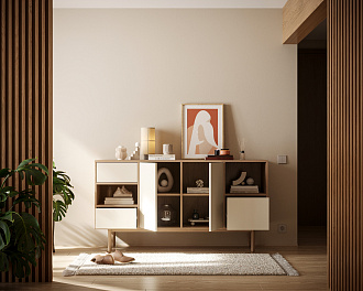 Комод с двумя дверками и тремя ящиками "Alice" арт ALC03