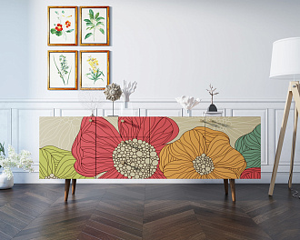 Комод "Berber" удлиненный принт 5 арт BB11/Print_05