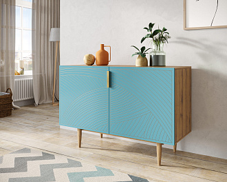 Комод с двумя дверками "Line" LN01/GR1/blue