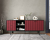 Комод с дверками и нишей "Emerson" арт EM15/red/L