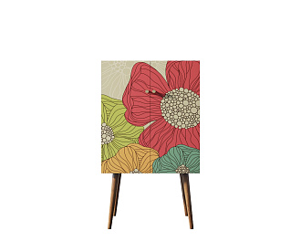 Комод на высоких ножках "Berber" 5 принт арт BB09/Print_05