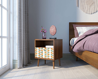 Тумбочка "Berber" с одним ящиком 23 принт арт BB06/Print_23