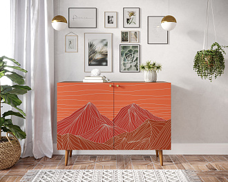 Комод с принтом 49 "Berber" две дверки арт BB04/Print_49