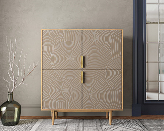 Большой комод с четырьмя дверками "Line" R19/beige