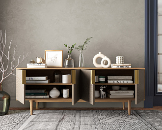 Комод под TV с четыремя дверками "Line" R21/beige