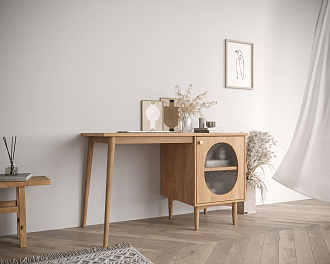 Стол рабочий "Bubble" с правой тумбой арт BBL08 