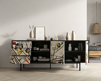 Комод с дверками и нишей "Emerson" by Kandinsky арт EM15/Print_01