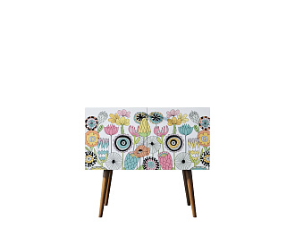 Комод на высоких ножках "Berber" малый арт BB13/Print_03