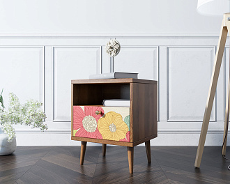 Тумбочка "Berber" с одним ящиком 5 принт арт BB06/Print_05