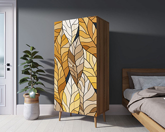 Шкаф малый двухстворчатый "Berber" принт 8 арт BB08/Print_08