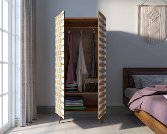 Шкаф малый двухстворчатый "Berber" принт 22 арт BB08/Print_22