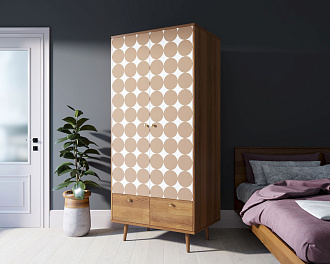 Шкаф двухстворчатый "Berber" принт 17 арт BB16/Print_17