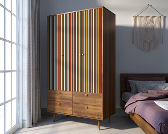 Шкаф трехстворчатый "Berber" принт 20 арт BB02/Print_20