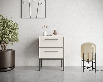 Тумбочка с двумя ящиками "Nicole" арт NEM16