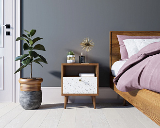 Тумбочка "Berber" с одним ящиком 15 принт арт BB06/Print_15