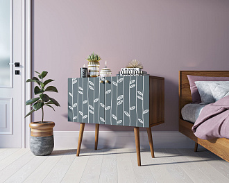 Комод на высоких ножках "Berber" малый принт 18 арт BB13/Print_18