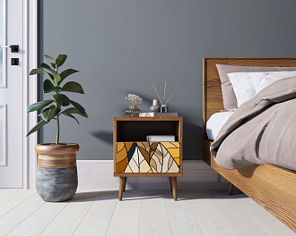 Тумбочка "Berber" с одним ящиком 08 принт арт BB06/Print_08