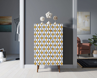 Комод высокий "Berber" принт 22 арт BB10/Print_22