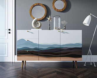 Комод "Berber" с двумя дверками и ящиками принт 11 арт BB17/Print_11