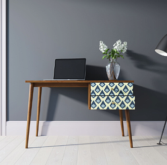 Стол рабочий "Berber" принт 13 с одной тумбой арт BB20/Print_13