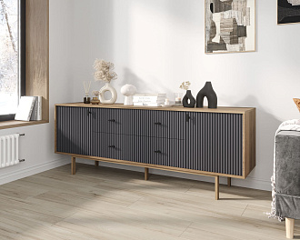 Комод две дверки и четыре ящика "Emerson" арт EM19/7024/L