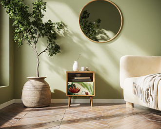 Тумбочка "Berber" с одним ящиком 7 принт арт BB06/Print_07