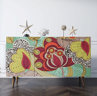 Комод "Berber" три дверки 6 принт арт BB01/Print_06