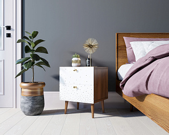 Тумбочка "Berber" с двумя ящиками 15 принт арт BB03/Print_15