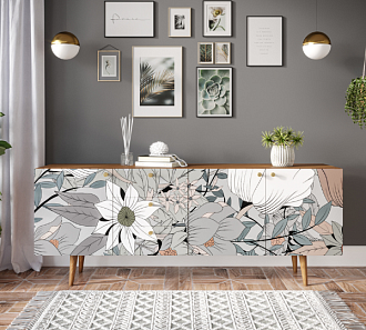 Комод "Berber" удлиненный принт 50 арт BB11/Print_50