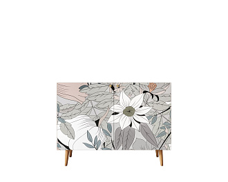 Комод с принтом 50 "Berber" две дверки арт BB04/Print_50