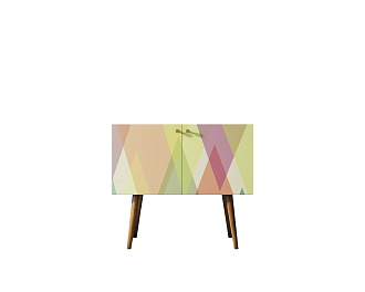 Комод на высоких ножках "Berber" малый принт 16 арт BB13/Print_16