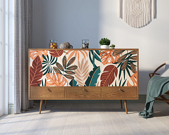 Комод "Berber" три дверки и три ящика 25 принт арт BB24/Print_25