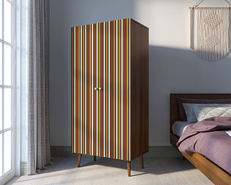 Шкаф малый двухстворчатый "Berber" принт 20 арт BB08/Print_20