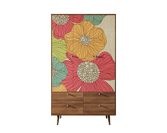 Шкаф трехстворчатый "Berber" принт 5 арт BB02/Print_05