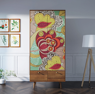 Шкаф двухстворчатый "Berber" принт 6 арт BB16/Print_06