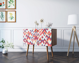 Комод на высоких ножках "Berber" малый принт 2 арт BB13/Print_02