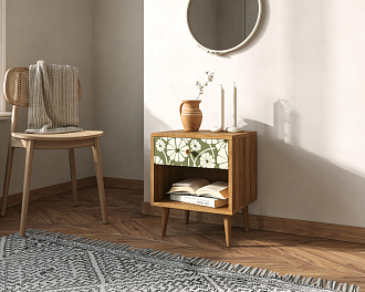 Тумбочка "Berber" с открытой полкой 53 принт арт BB33/Print_53