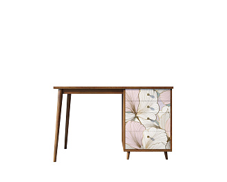 Стол рабочий "Berber" принт 31 с одной тумбой арт BB31/Print_31