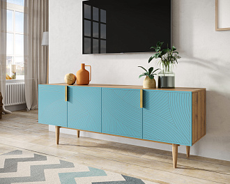Комод под TV с четыремя дверками "Line" LN06/GR1/blue