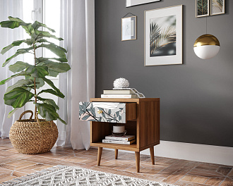 Тумбочка "Berber" с открытой полкой 50 принт арт BB33/Print_50