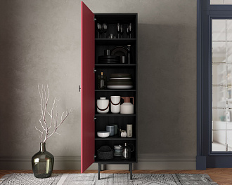 Шкаф c одной дверкой "Emerson" арт EM101/red/L