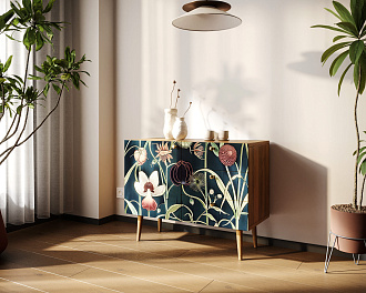 Комод "Berber" три ящика и дверка 35 принт арт BB34/Print_35