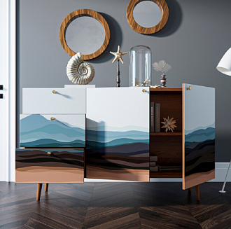 Комод "Berber" с двумя дверками и ящиками принт 11 арт BB17/Print_11