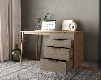 Стол рабочий "Line" одной тумбой R23/beige