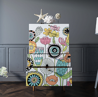 Комод высокий "Berber"  арт BB10/Print_03